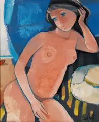Serge Shart, 'La baigneuse', 1990, oil on canvas