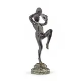 Eugene Desire Piron, patinated bronze figure of Bacchus, patinated bronze