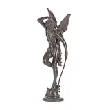 Jules Coutan, patinated bronze figure of Mercury, patinated bronze