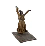 Franz Xavier Bergman, cold painted bronze figure of a carpet seller