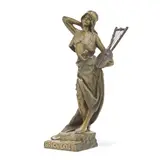 patinated bronze figure of 'Bohemienne' by Emmanuel Villanis, patinated bronze, sold Apr 2023