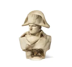 Renzo Colombo, carved marble and gilt bronze portrait bust of Napoleon, marble and gilt bronze