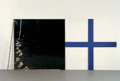 Gerhard Hoehme, Ein Zwischenfall — Relationen, 1968, Acryl, Kunststoffolie, Holz, Nylonschnüre
