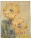 2 Chrysanthemen by Christian Rohlfs, 1935, Wassertempera auf Fabriano-Velin, sold May 2013
