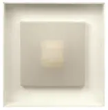Gotthard Graubner, Ohne Titel (Kissenbild), 1968, Bemaltes Schaumstoffkissen auf Leinwand, mit Nylon überspannt, im Plexiglaskasten