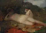 Lovis Corinth, Nymphe und flötender Faun