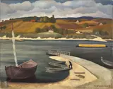 Gustav Wunderwald, Memellandschaft, 1926, Öl auf Leinwand
