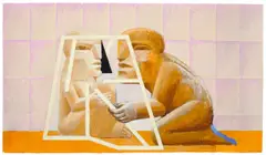 Paar by Horst Antes, 1981, Acryl auf Fabriano-Velin, sold Nov 2012
