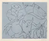 La Pique cassée by Pablo Picasso, 1959, Linolschnitt in Schwarz und Weiß auf Arches-Velin, sold Nov 2012