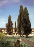 Oswald Achenbach, Italienischer Klostergarten