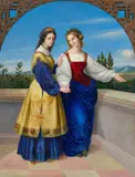 Karl Ferdinand Sohn, Die beiden Leonoren, Um 1834, Öl auf Leinwand