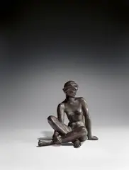 Fritz Klimsch, Mädchen mit Turban, Um 1956, Bronze mit grünbrauner Patina