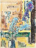 Karl Schmidt-Rottluff, Blumenstillleben mit Rittersporn