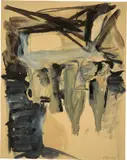 Georg Baselitz, Ohne Titel, 1976, Bleistift, Tuschpinsel, Gouache und Deckweiß auf Papier