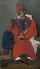 Helmut Kolle, Spahi, Um 1924, Öl auf Pappe
