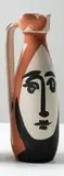 Face by Pablo Picasso, 1955, Partially glazed white earthenware vase with handle, sold Mar 2011