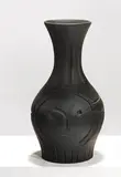 Black engraved face by Pablo Picasso, Black glazed earthenware clay, sold Mar 2011