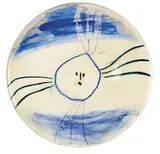 Little face no. 13 by Pablo Picasso, 1963, White earthenware clay, decorated in engobes and enamel, sold Mar 2011