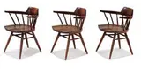 Trestle-Base dining table and chairs by George Nakashima, American Black Walnut, sold Mar 2011