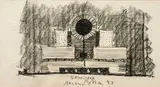 Mario Botta, Sketch of San Francisco Museum of Modern Art