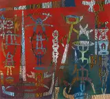 Corrado Cagli, Capeo Circeo, 1957, Oil and dry pigment on canvas