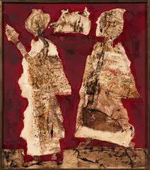 Alberto Sartoris, Il Ritorno Del Patriarca, 1960, Oil and mixed media on canvas
