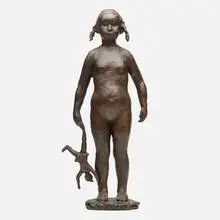 Dorothea Greenbaum, Girl with Doll, 1969, bronze