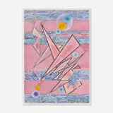 Lloyd Raymond Ney, Pink Triangles, 1949, watercolor on paper