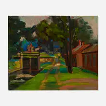 Untitled by Roscoe (R.C.) Magill, oil on canvas board, sold Nov 2020