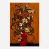 Charles Evans, Flowers, oil on canvas