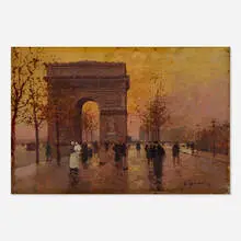 Arc de Triomphe by Édouard Cortès, oil on canvas, sold Nov 2020