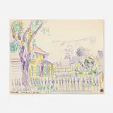 Oscar Florianus Bluemner, Edgewater, 1911, colored pencil on paper