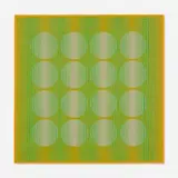 Julian Stanczak, 16 Circles in Green from the Eight Variants series
