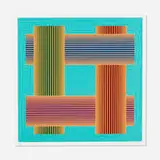 Richard Anuszkiewicz, Untitled (Translumina with Turquoise), 1986, screenprint in colors