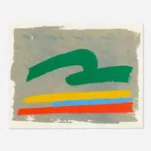Jack Bush, Green Loop from The Suite of Five, 1971, screenprint in colors