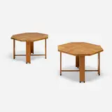 Art Deco-Style, Octagonal occasional tables, pair