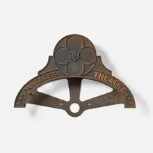 Art Deco-Style, Sign from the Pantages Theater, Los Angeles, c. 1945, bronze