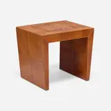 Games table by Modern, c. 1975, leather, offered Sep 2026