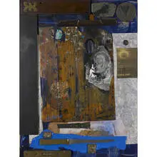 Phenomena by the Eclipse by Paul Jenkins, 1991-1993, oil, wood, palette knife collaged on canvas, sold Sep 2010