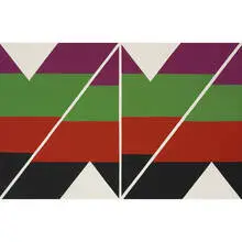 Scissors Jack by Larry Zox, 1974, acrylic and graphite on canvas, sold Sep 2010