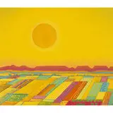 Emil Bisttram, Golden Glow, 1969, oil on board