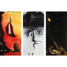 Enzo Cucchi, La Lupa di Roma (triptych), 1984-1985, aquatint, drypoint and screenprint on paper