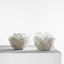 candle holders, pair by Tony Duquette, 2007, quartz crystals, glass, sold Jun 2010