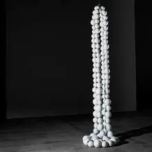 Jean-Michel Othoniel, Double collier blanc, 2008, Murano glass