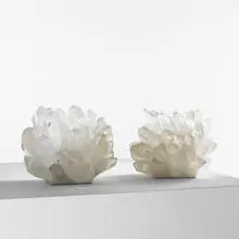 candle holders, pair by Tony Duquette, 2007, quartz crystals, glass, sold Jun 2010