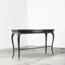 Maison Jansen, console, c. 1950, lacquered and gilt wood, brass