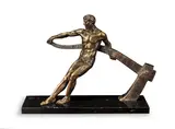 Maurice Guiraud-Rivière, patinated  bronze figure of 'The Riverman', bronze