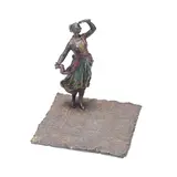 Franz Xavier Bergman, cold painted bronze model of a female dancer on a carpet