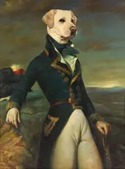 Thierry Poncelet, A gentleman labrador, oil on panel