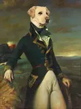 Thierry Poncelet, A gentleman labrador, oil on panel